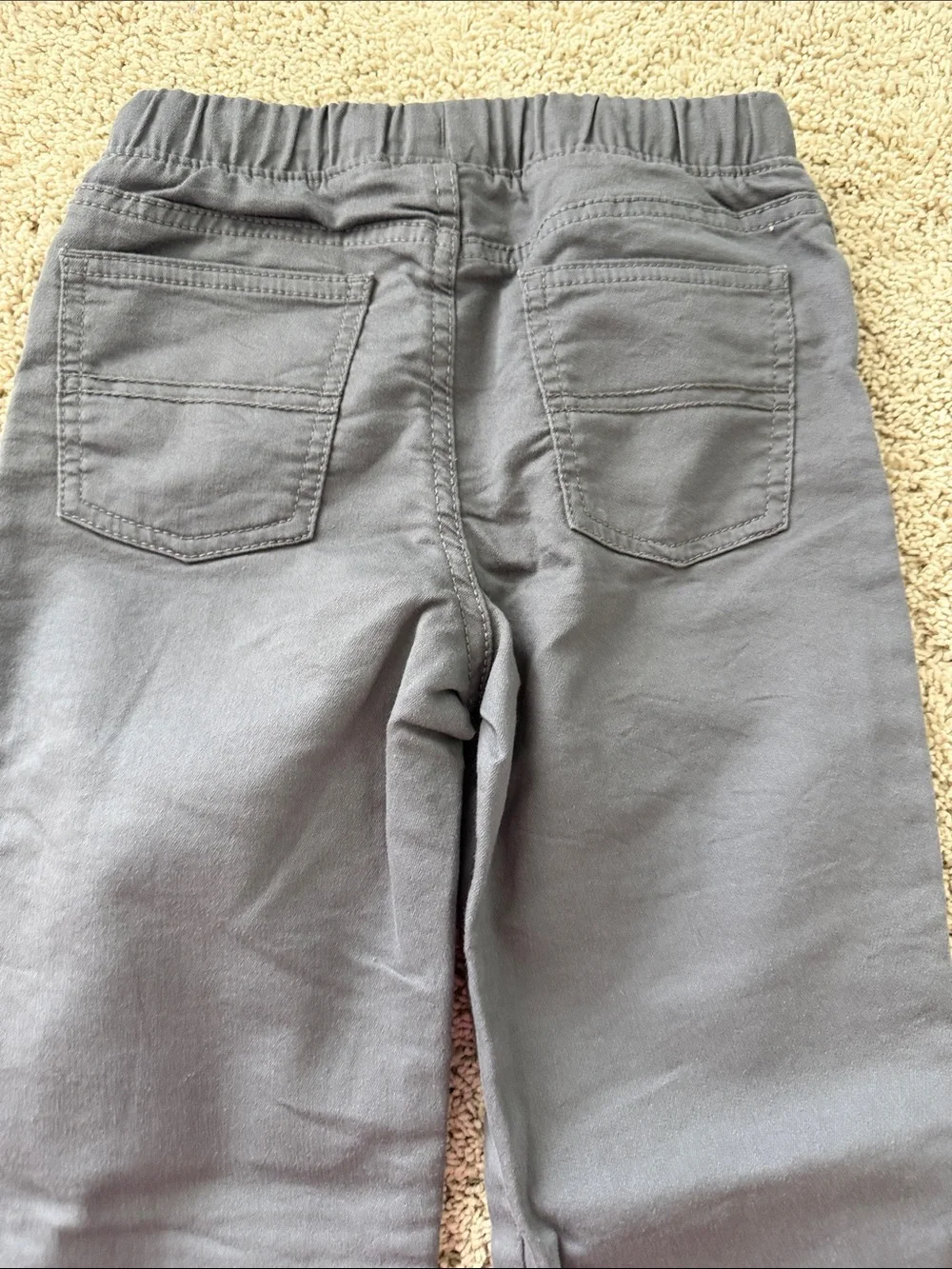 NWOT Carter's boys Charcoal gray Comfy Stretch Pull-On Pants Drawstring size 7